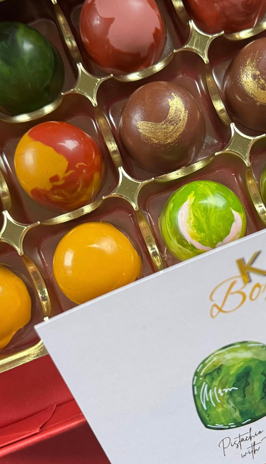 Katheory Chocolate Box - 12 Bon Bons, 6 Flavours